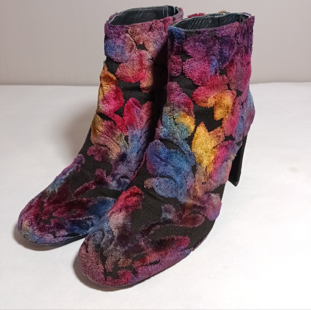 Stuart Weitzman Bacari Brocade Botanic Velvet Bootie Ankle Boot Suze 7